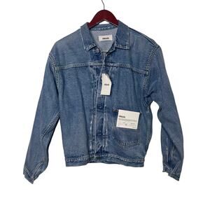 New Oblada Japanese Denim Jacket in Vintage Blue Unisex Sz M